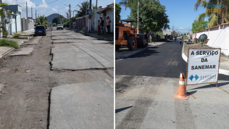 Itaipuaçu: Finalmente, Sanemar inicia tapa buracos em obras de saneamento